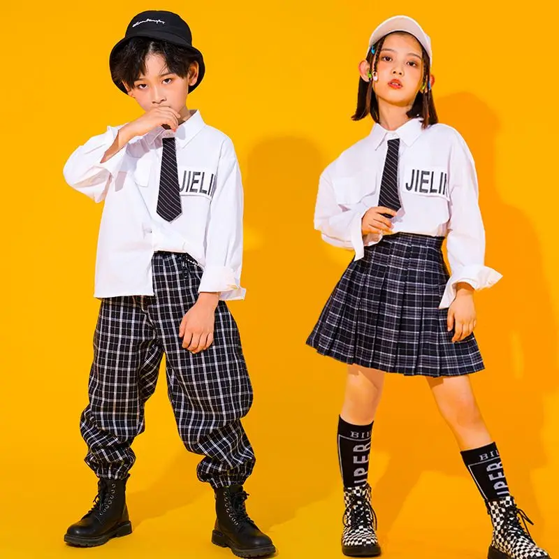 

Children Dance Costume Jazz Dance Modern Performance Boys Hip Hop Clothing Kids School Uniform Chorus for Girls