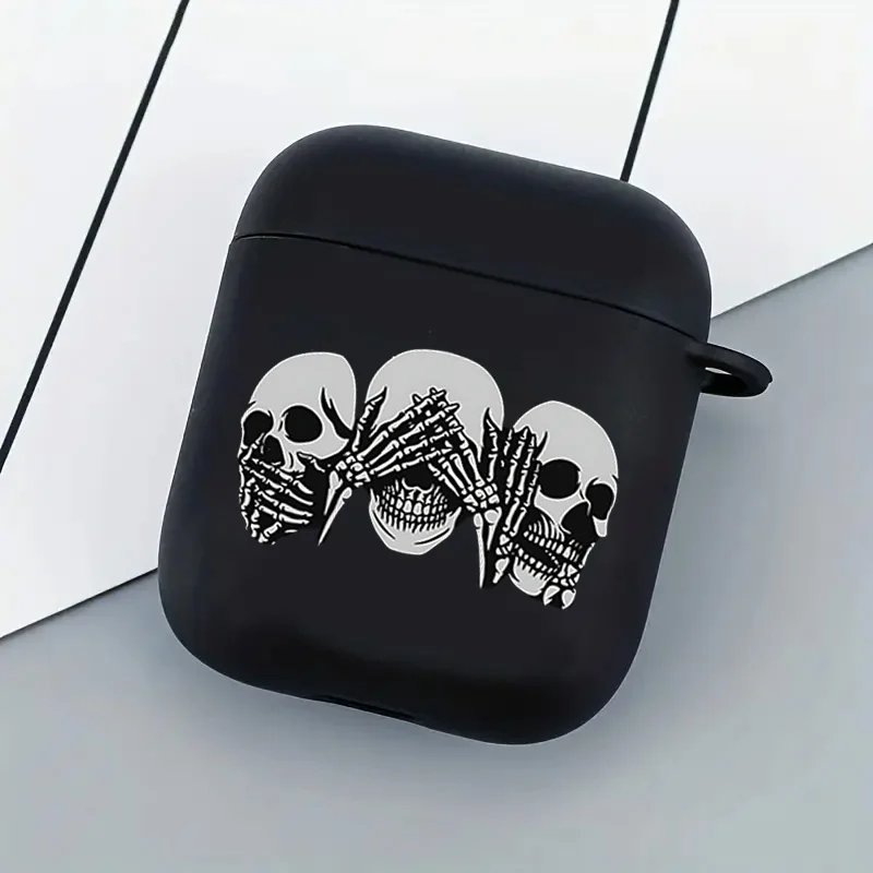 Three Funny Skeleton Pattern Airpod Case Earphone Cover for AirPods 2 3 Pro 2nd Generation Case Perfect Gift for Teen Boys Girls