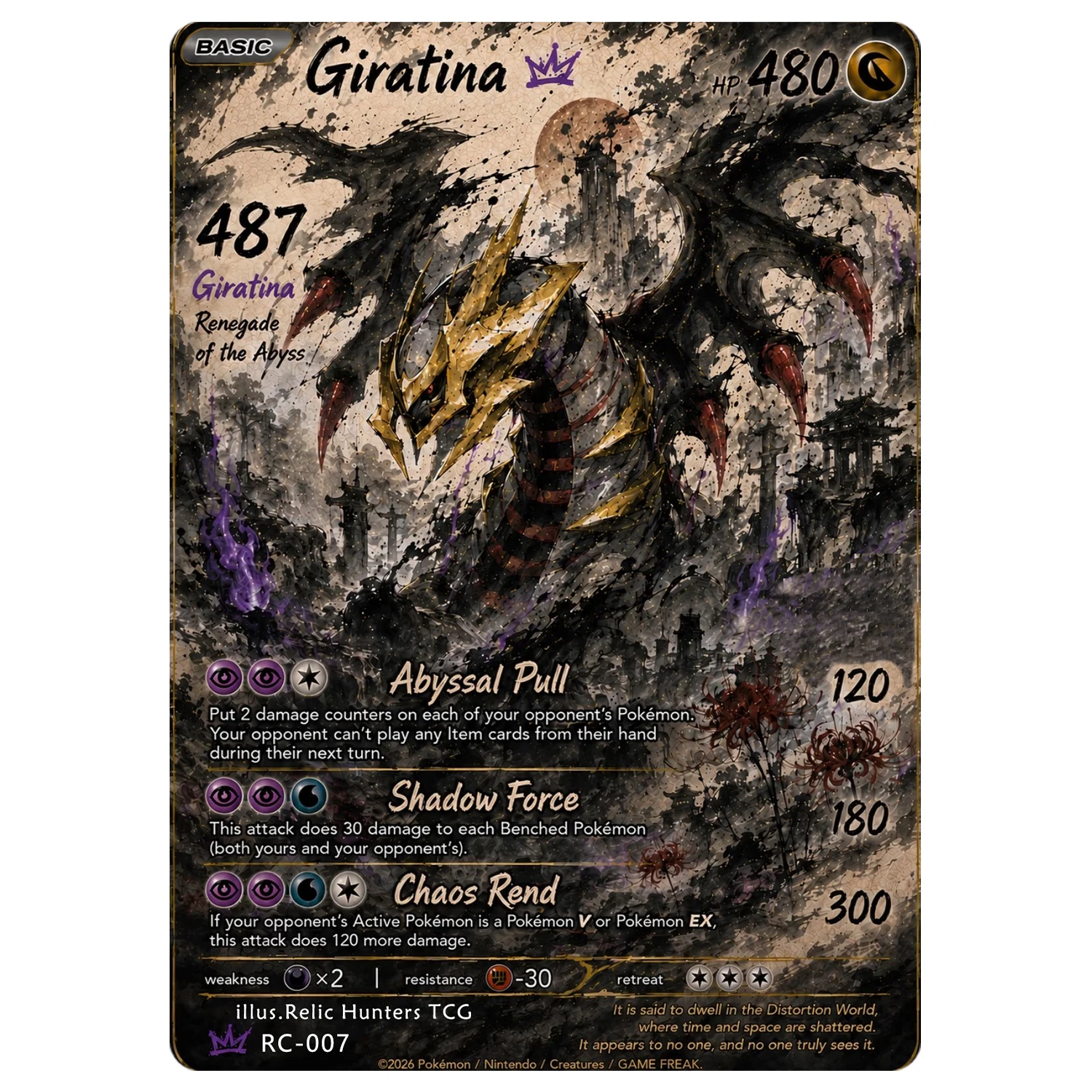 PKM Cards Ink Wash Style Zekrom/Reshiram/Charizard X/Giratina/Rayquaza/Zapdos Custom Cards Collection Pokemon Real Life Cards - view 3