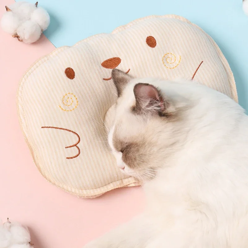 

Small Pillow Pet Dog and Cat Sleeping Pad Neck Pillow Soft Thick Bite Resistant Warm and Comfortable Pillow in Winter