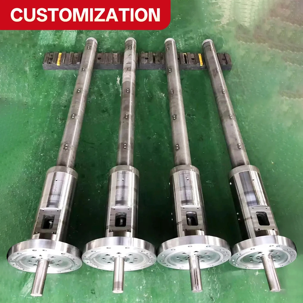 Custom Injection Molding Machine Blow Film Machine Screw Extruder Screw PVC Bubble Film Machine Spiral Screw Barrel Sleeve