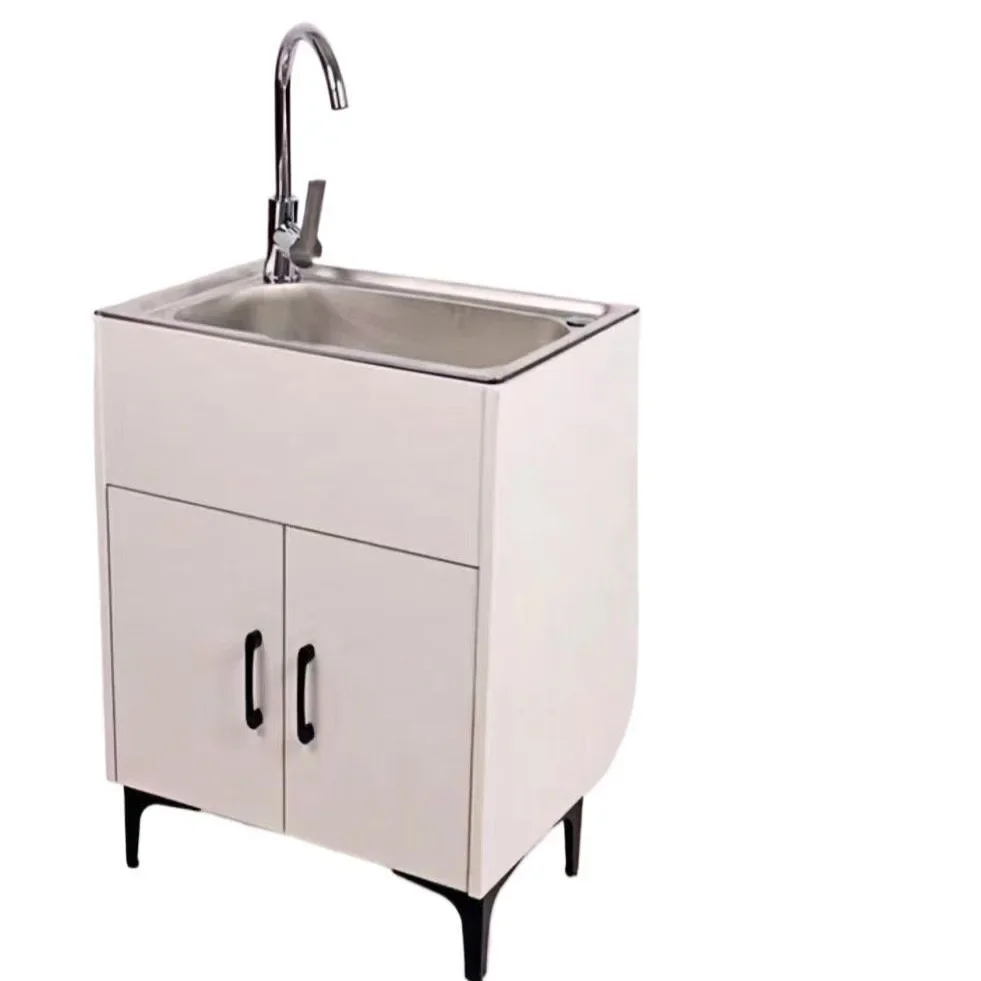 #Kitchen Stainless Steel Vegetable Basin Integrated Cabinet Dishwasher Rental Room Household Sink Simple Vegetable Pool