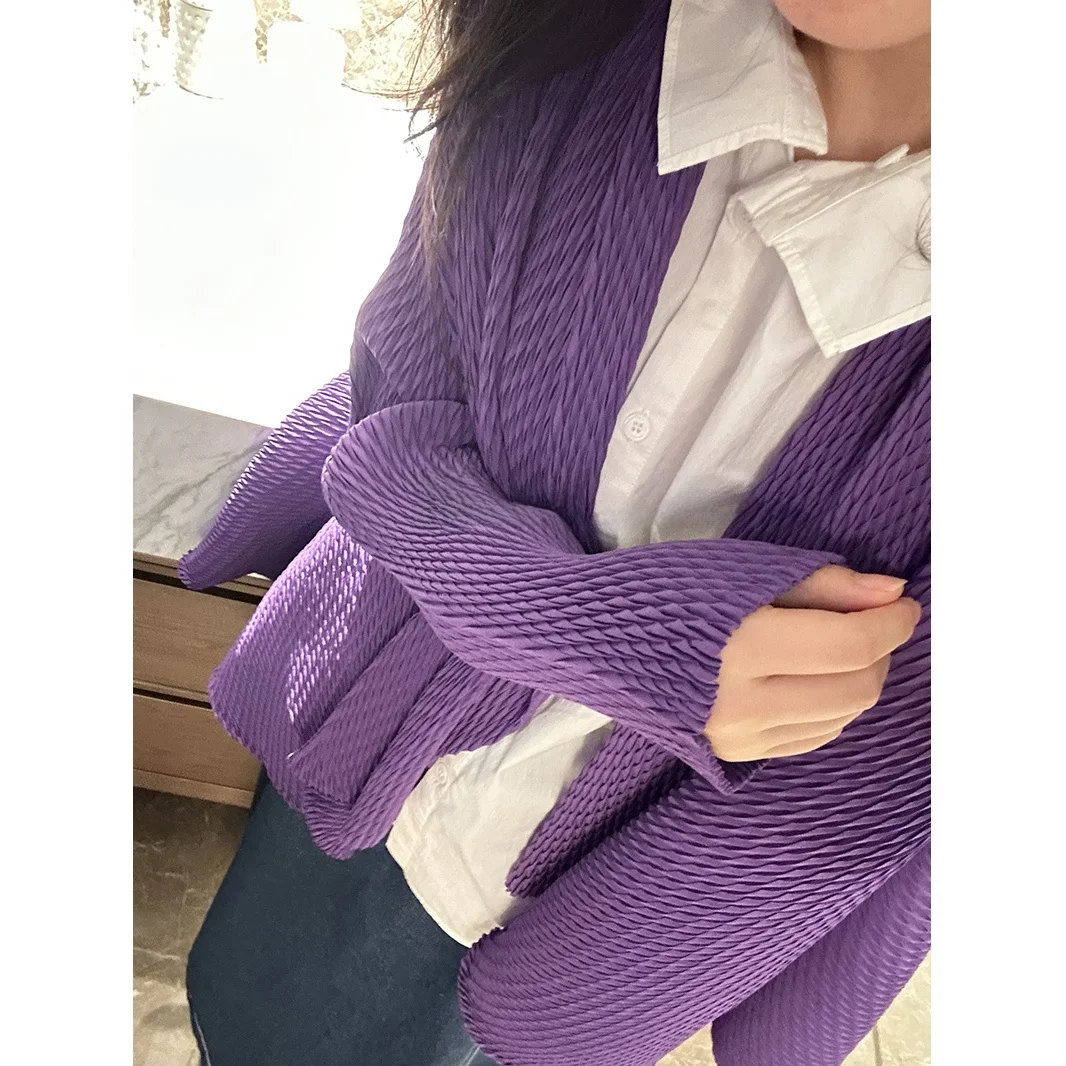 

Eastern Autumn Fraance een Slim A-Line Pleated Jaet 2 Pieces Set Elely Flowing Chinese Sle Women's Faion