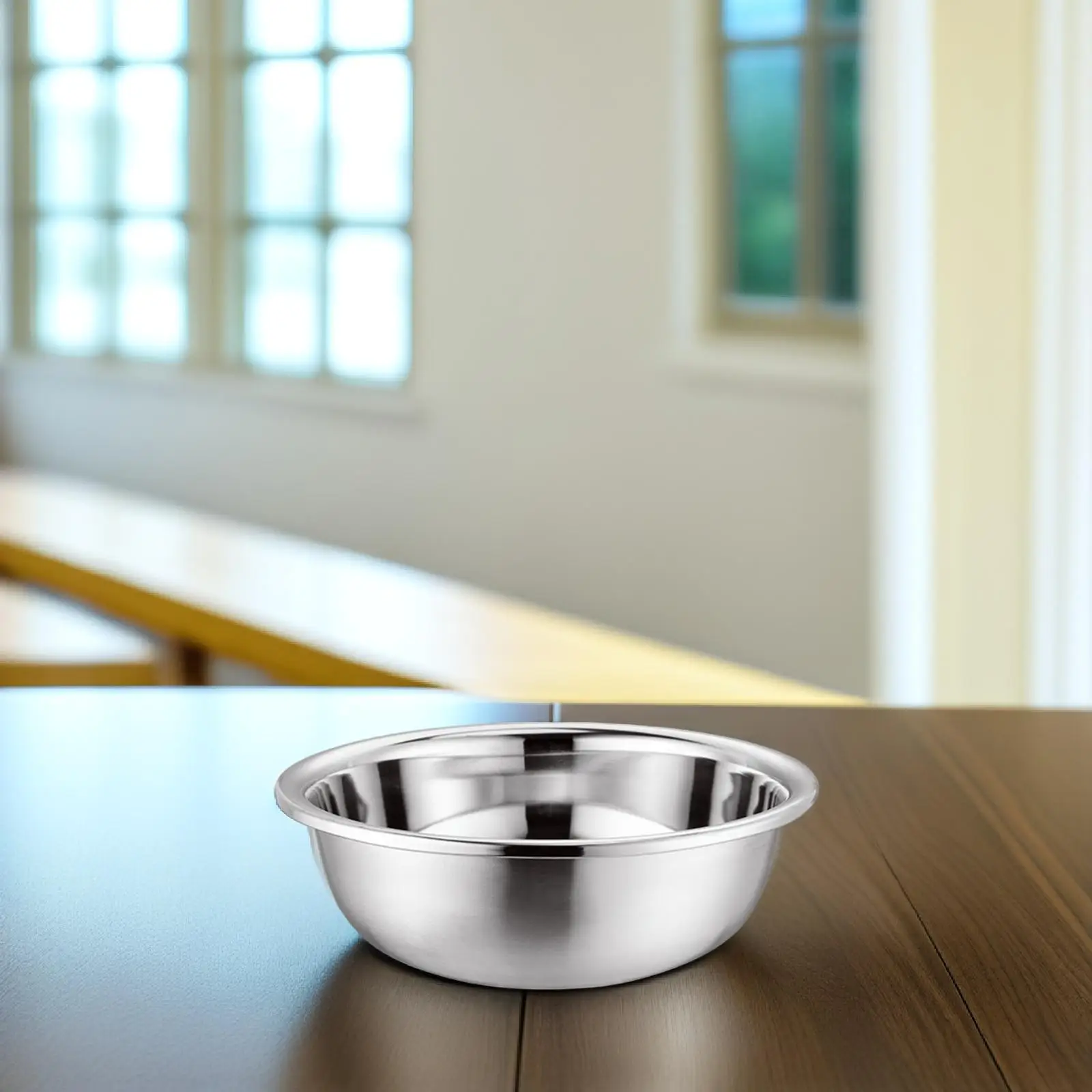 Stainless Steel Basin Soup Bowl Home Tableware Kitchen Prep Bowl Wash Vegetable Salad Reusable Durable Stackable Store