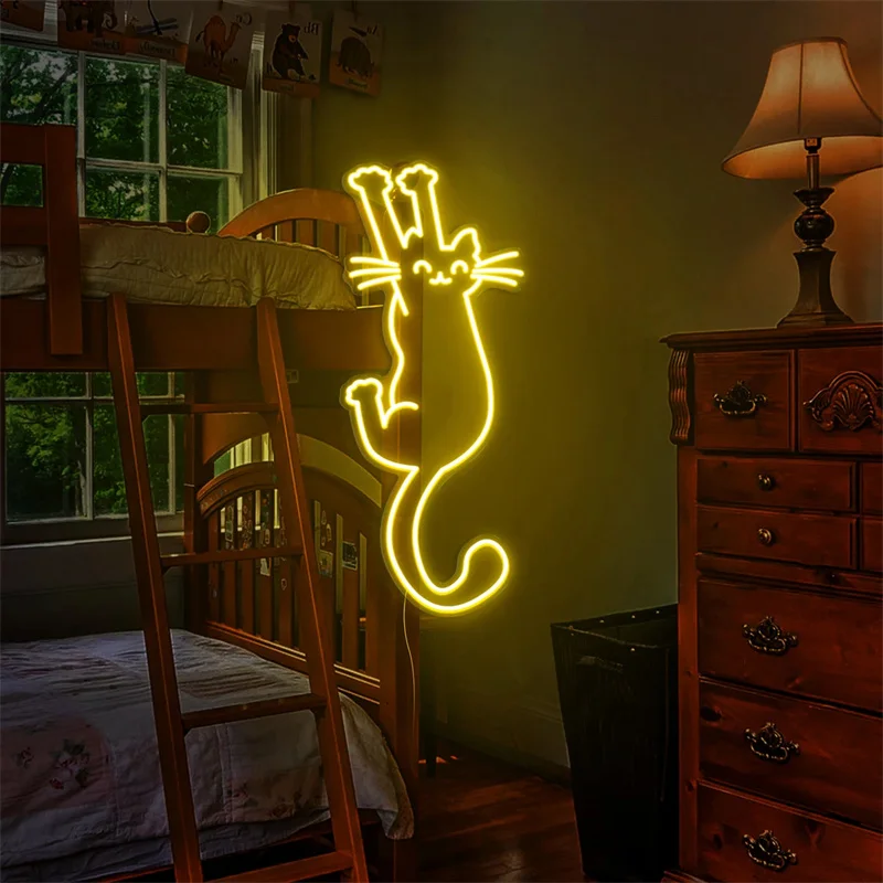 Paw up cat Neon Sign Cat Neon Sign Cat Neon Sign Cute Neon Sign kitten LED Neon Light Sign Custom Neon Sign Cat Lovers Gift