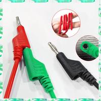 FIZP P1036 5PCS 4Mm Copper Banana Plug To Banana Plug Multimeter Test Leads Soft PVC Cable 1M Wire 1000V 15A