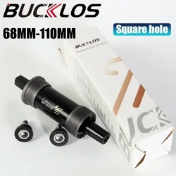 BUCKLOS Road Bike BB Bicycle Square Taper Bottom Bracket MTB BSA 68mm 110.5 113 116 118 120 122.5 124.5 152 156 174 Threaded BB