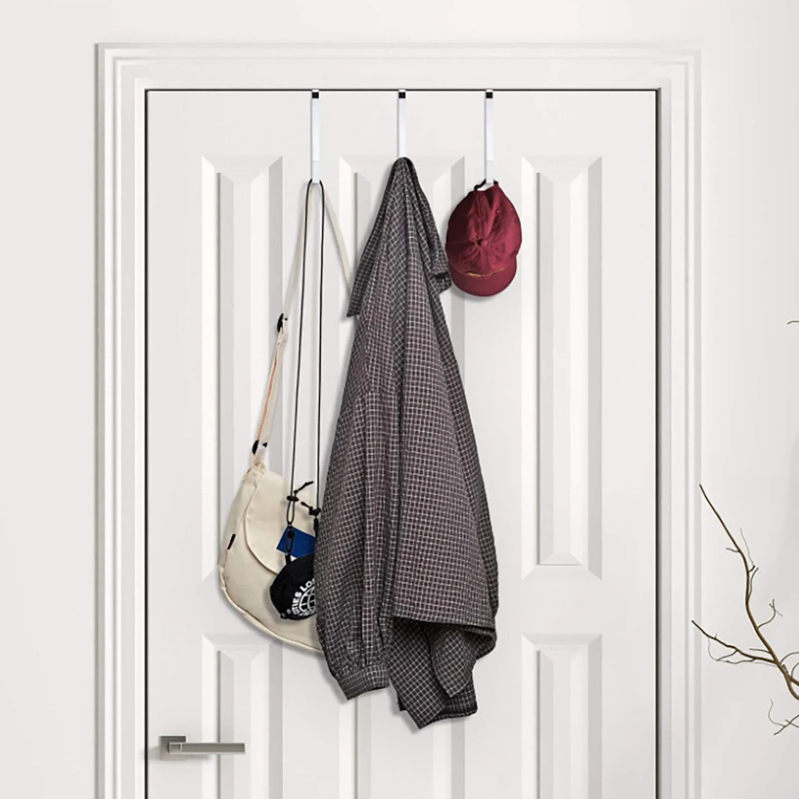 Metal Hooks Kitchen Cabinet Door Back Hook Bathroom Hanging Rack Clothes Coat Hat Towel Hanger Storage Hook Office Accessories