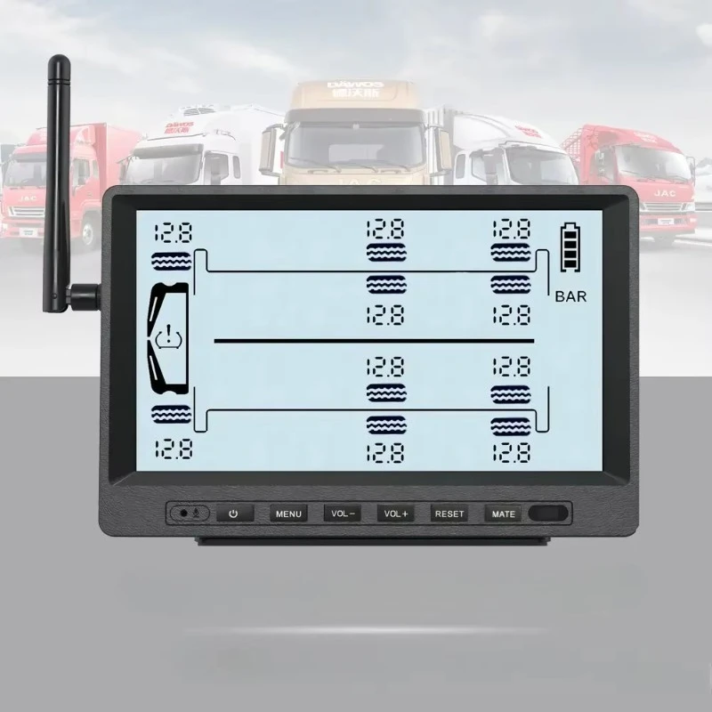 10-Wheel truck TPMS digital external high-precision tire pressure  0-15bar detection 433.92MHz frequency for buses/trucks