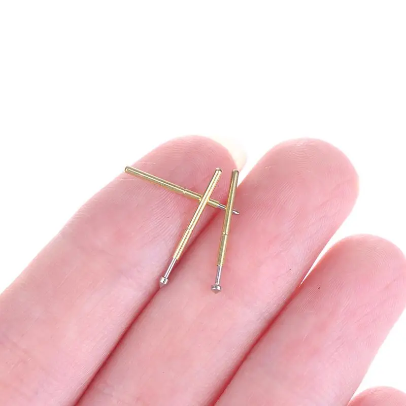 100 قطعة عالية الجودة الذهب اللون الربيع اختبار دبوس مجموعة الربيع اختبار دبوس P75-A2 B1 E2 E3 القطر الخارجي 1.02 مللي متر PCB التحقيق