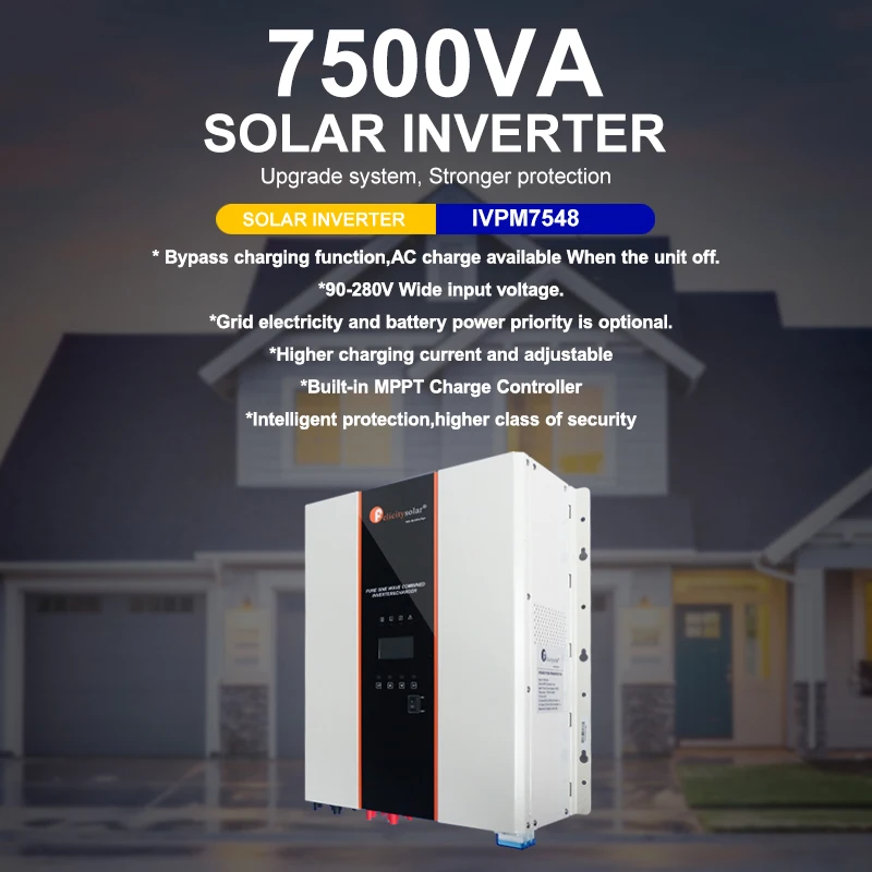 220Vac Photovoltaic Solar Inverter 50Hz/60Hz 95% Efficiency Smart Pure Sine Wave Power 