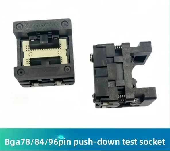 DDR BGA96 BGA78 Memory IC Test Socket Burn-in Fixture Spring Probe Down Pressure Aging Test Seat