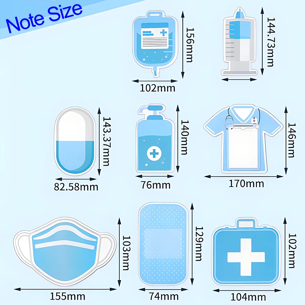 Notes autocollantes créatives de médecine coréenne, bloc-notes de soins infirmiers Kawaii mignons, bloc-notes de poste esthétique, liste de contrôle