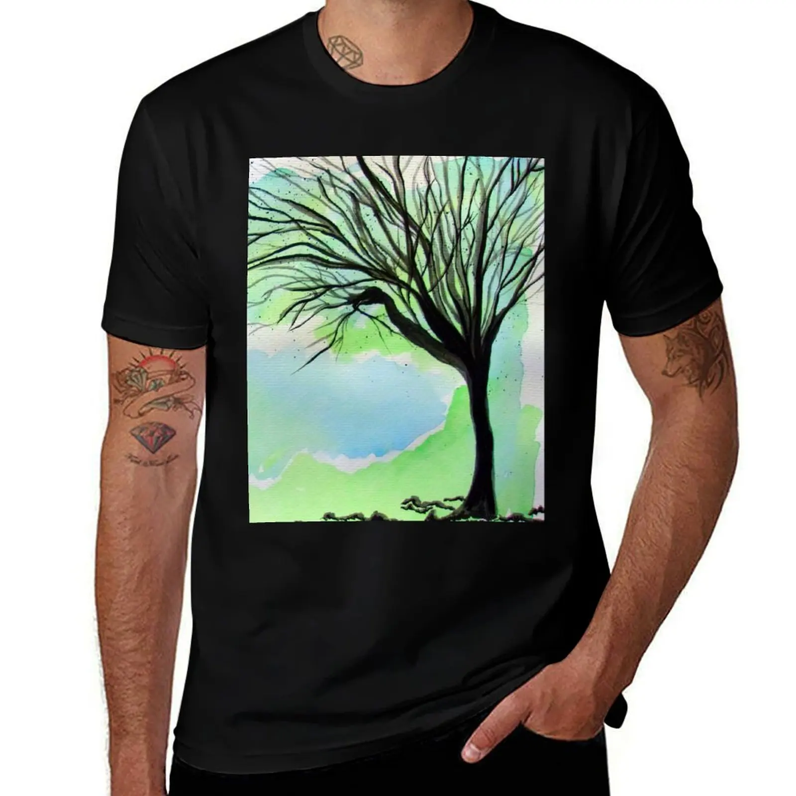 

Living Branch T-Shirt cotton t shirts man 100% t shirts for man graphic funny T-Shirt