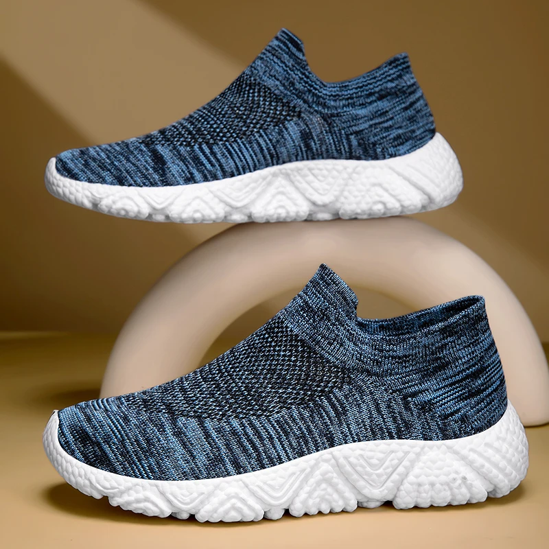 

Men's Fashionable Thick-soled Loafers Casual Sneakers Breathable Mesh Ankle Boots Soft Running Shoes Comfort Couple Sports Shoe