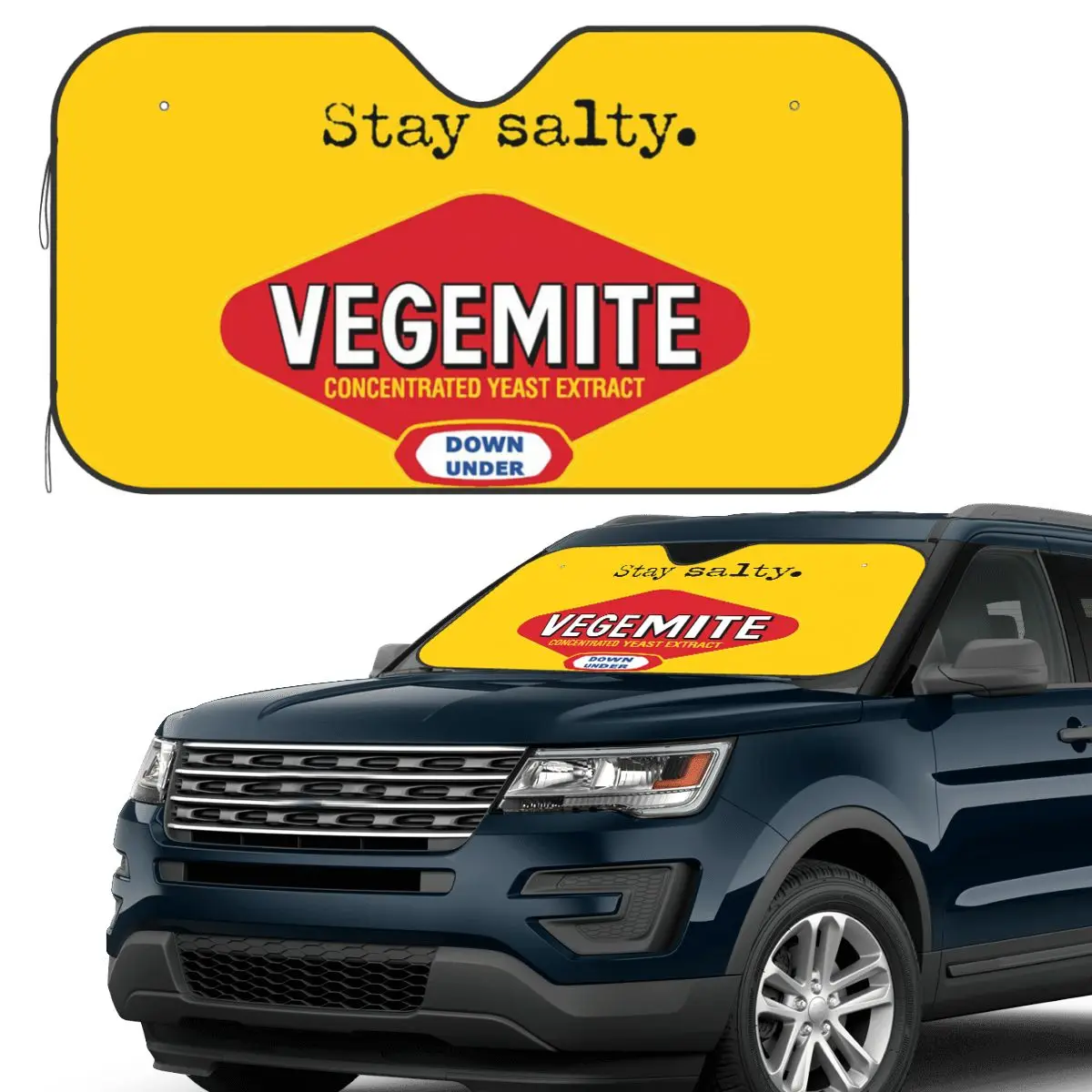 

Stay Salty Vegemite Sunshade Windscreen Car Front Windshield Window Sun Visor Accessories Covers