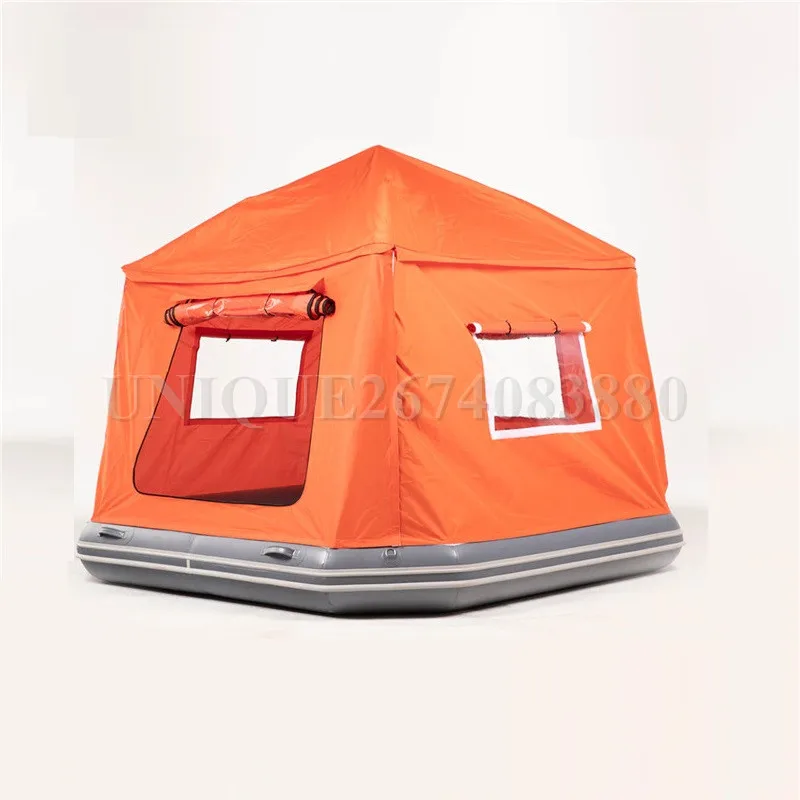 Inflatable Floating Water Raft Tent, Outdoor Camping, Waterproof Fishing Tent, Entertainment, PVC Shoe, Family