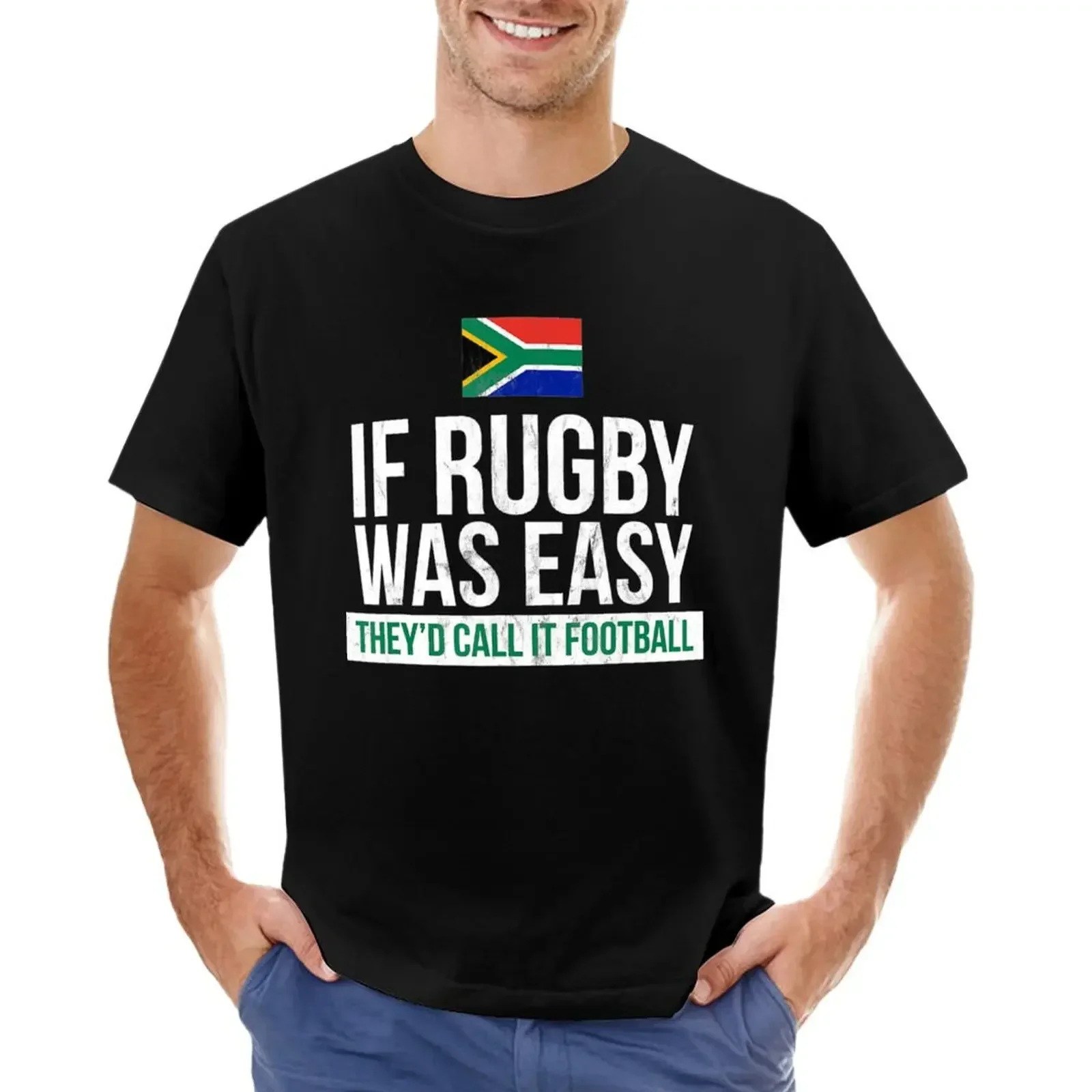 Funny South Africa Rugby Rugby Rugby T-Shirt Hippie Clothes Summer Clothes Men's Graphic T-Shirt