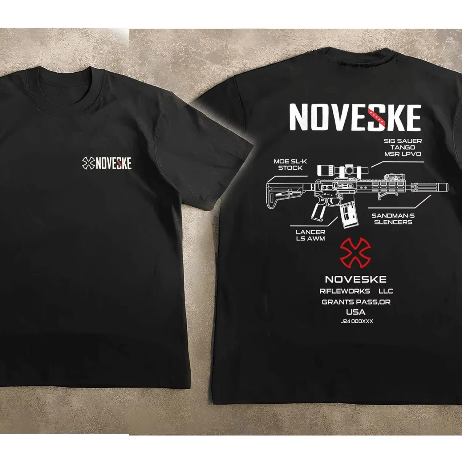 2026 New Tactical Family Matching Oversized Unisex T Shirt Tactical Blueprint Back Graphic Tee Casual Streetwear Cotton Top