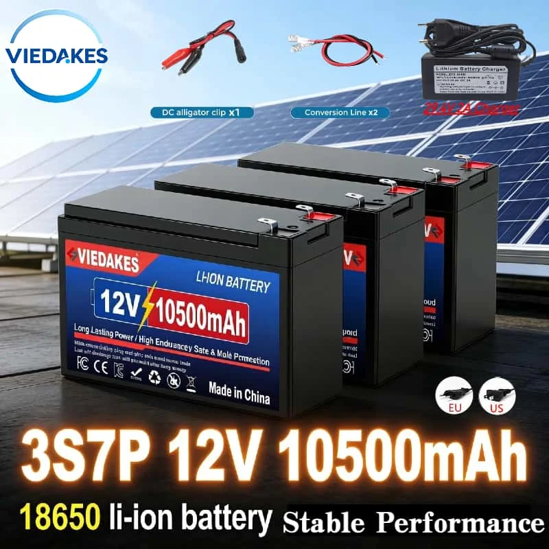 

Горячая новинка Аккумулятор литий-ионный 12В 10500мАч 3S7P для пускового устройства/солнечных батарей – долговечный, высокопроизводительный и с функцией Plug-and-Play