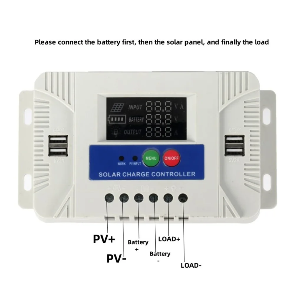 

For Lithium Batteries 12V 24V Charge Controller 20A Solar Controller Solar Charging System AUTO Battery Voltage