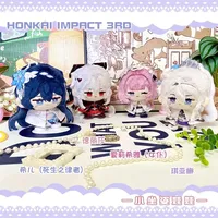 Anime Game Honkai Impact 3 Cosplay Elysia Seele Vollerei Theresa Kiana Adorable Sitting Posture Plush Pendant Key Chain Kid Gift