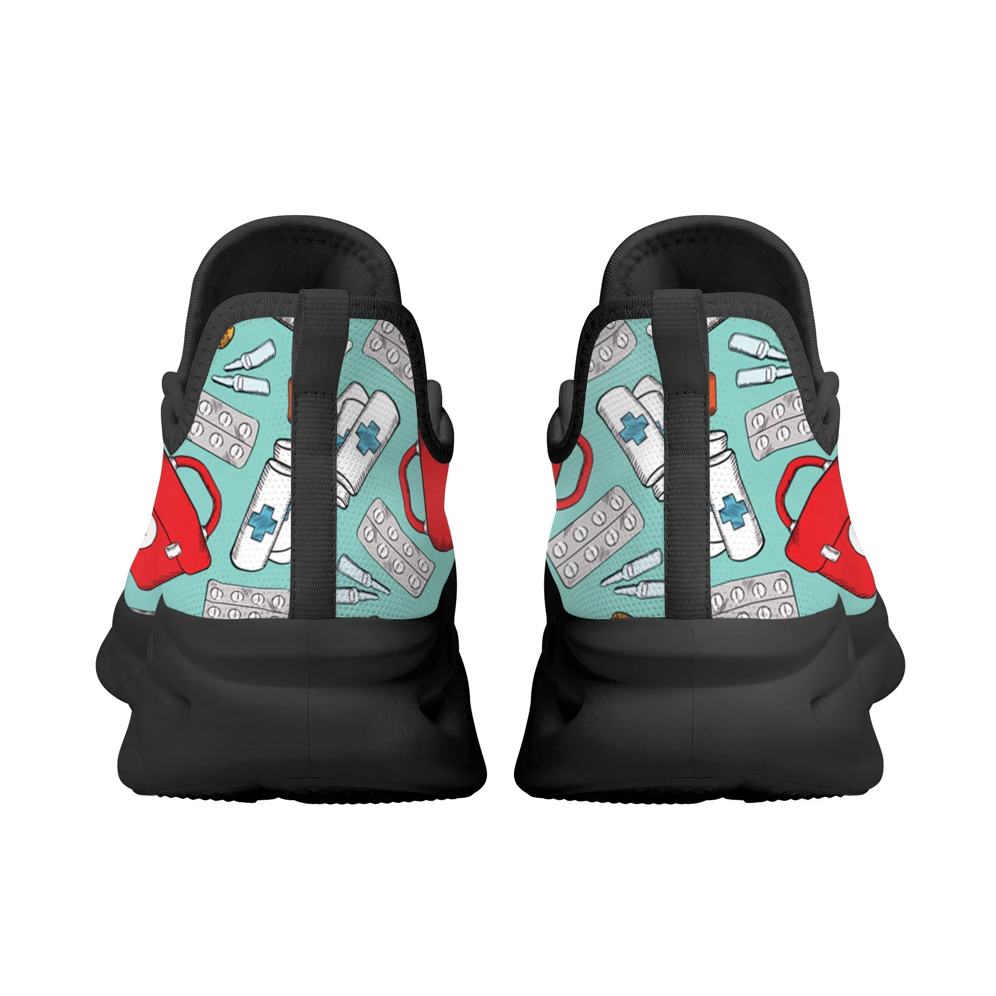 Red Medical Box Design Outdoor Shoes Female Running Sneakers Light Mesh Women's Footwear Knitted Platform Shoes