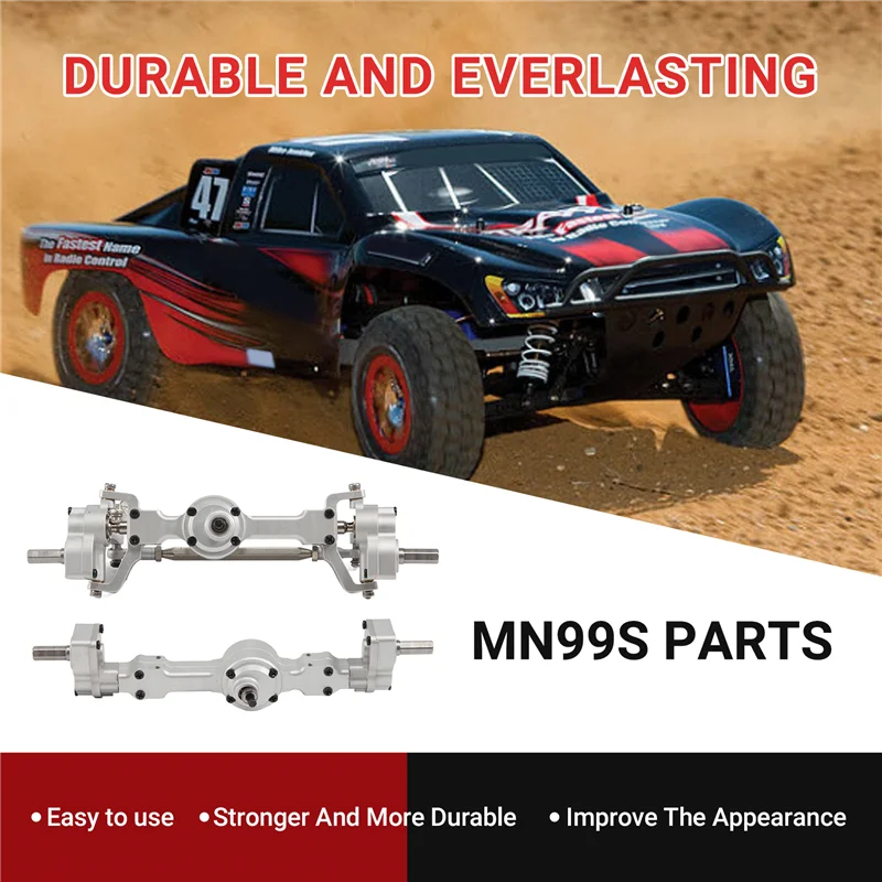 MACH-Full Metal Front And Rear Portal Axle For MN D90 MN-90 MN96 MN98 MN99S MN45 1/12 RC Car Upgrade Parts Accessories