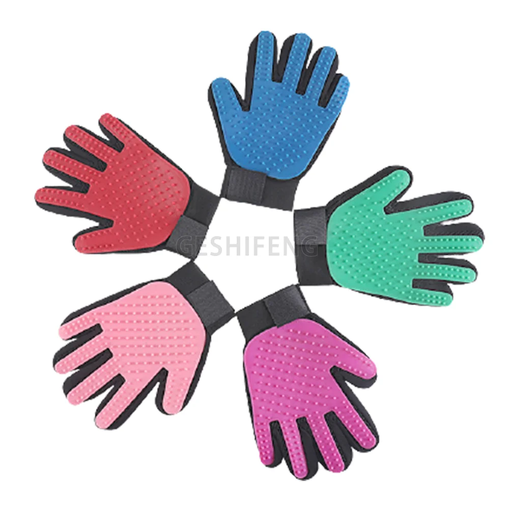 

Pet Grooming Hand Palm Brush Product Dog Massage Bath Brush Adjustable Loop Handle Pet Hair Comb, Grooming Pet Shampoo Comb