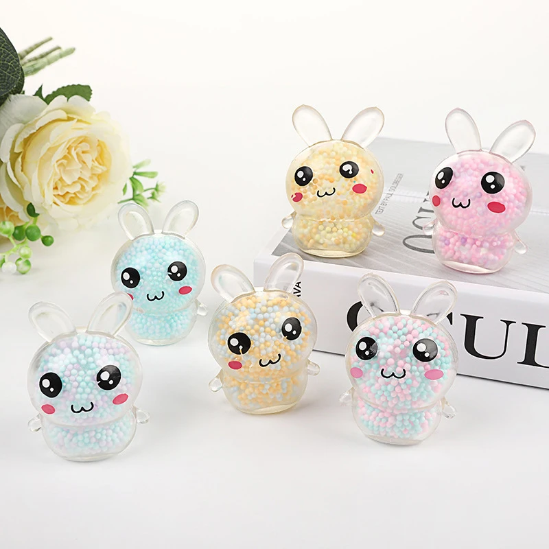 

1/6 шт., мягкий кролик, игрушка-мяч для снятия стресса, красочный кролик, игрушка для снятия стресса, подарок на вечеринку для взрослых, игрушки-непоседы, красочный кролик