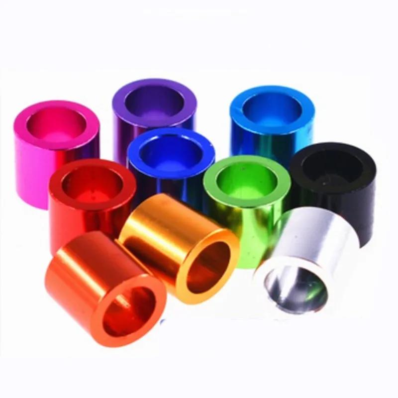 10pcs/lot M8x3/4/5/6/8/10/12/16 Colourful Anodized Aluminum Washer Gasket Bushing Thickness 3mm to 16mm