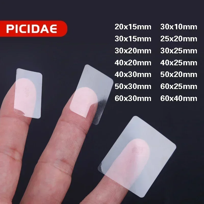 1000 шт. прямоугольная прозрачная наклейка с печатью, ПЭТ, водонепроницаемая упаковка, наклейка на конверт, подарочная коробка, канцелярские принадлежности, уплотнительная этикетка