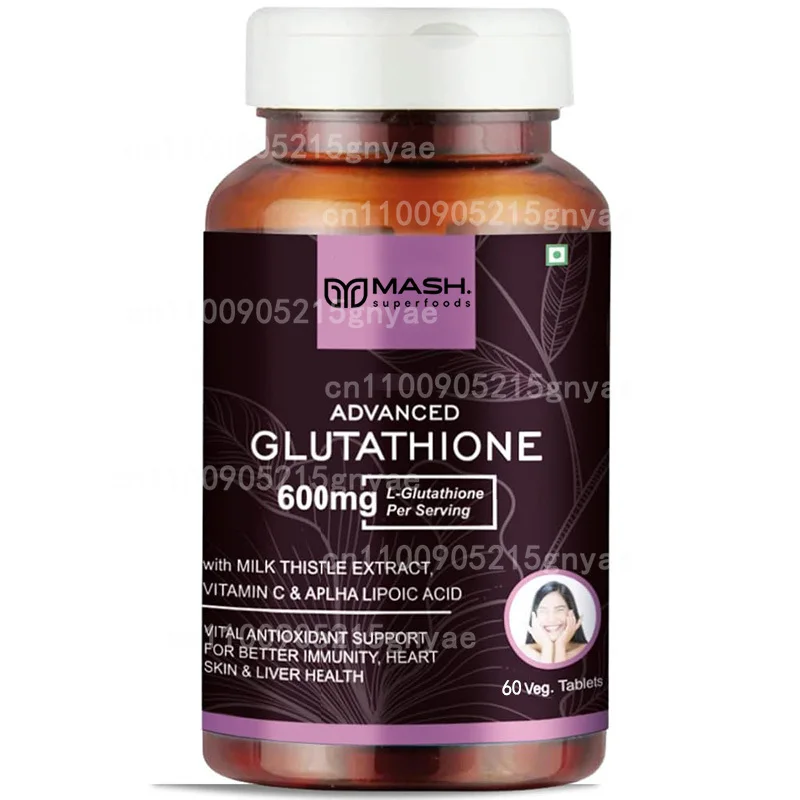 

Glutathione Softgels Max Absorption Active Form L-Glutathione Reduced (GSH) with Vitamin C for Detox Anti-Aging Whitening Skin