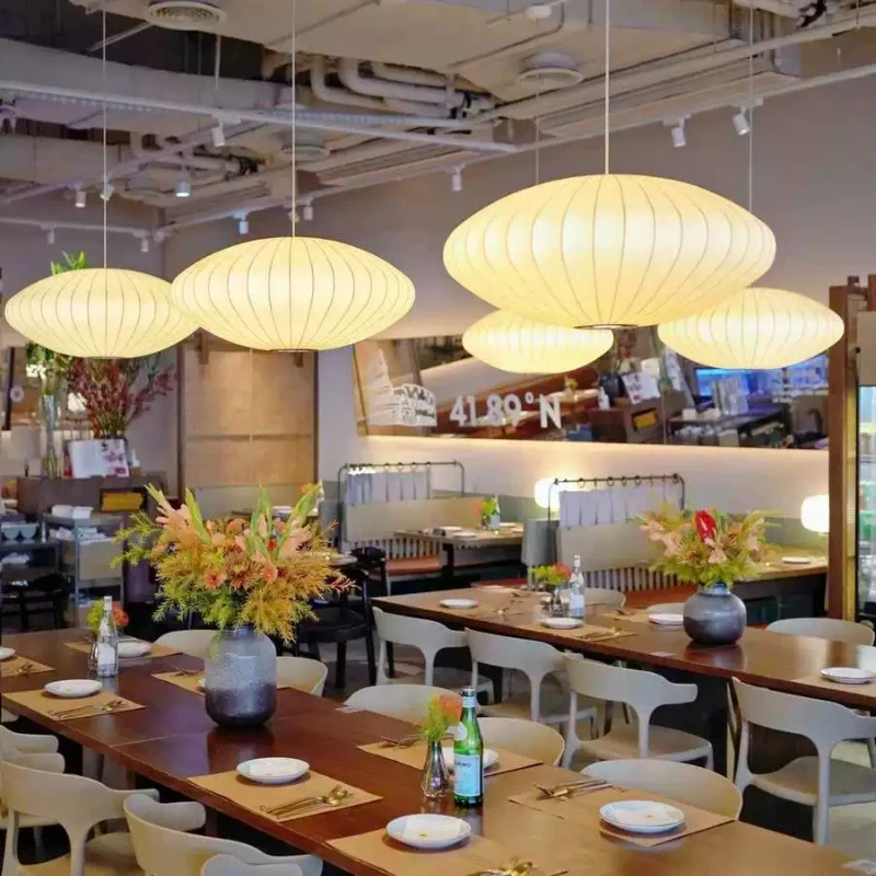 Designer Style Simple and Advanced Wabi Sabi Pumpkin Round Decorative Chandeliers for Tea Bedroom Dining Living Study Room