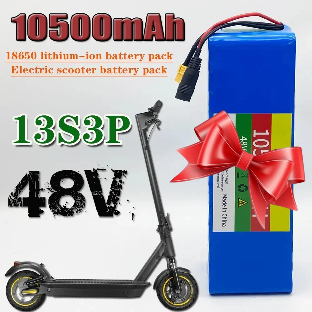 

Lithium-ion 13S3P Battery Pack 48V 10.5Ah High Capacity 1000W BMS Rechargeable for 54.6V E-bike Electric Scooter Bicycle
