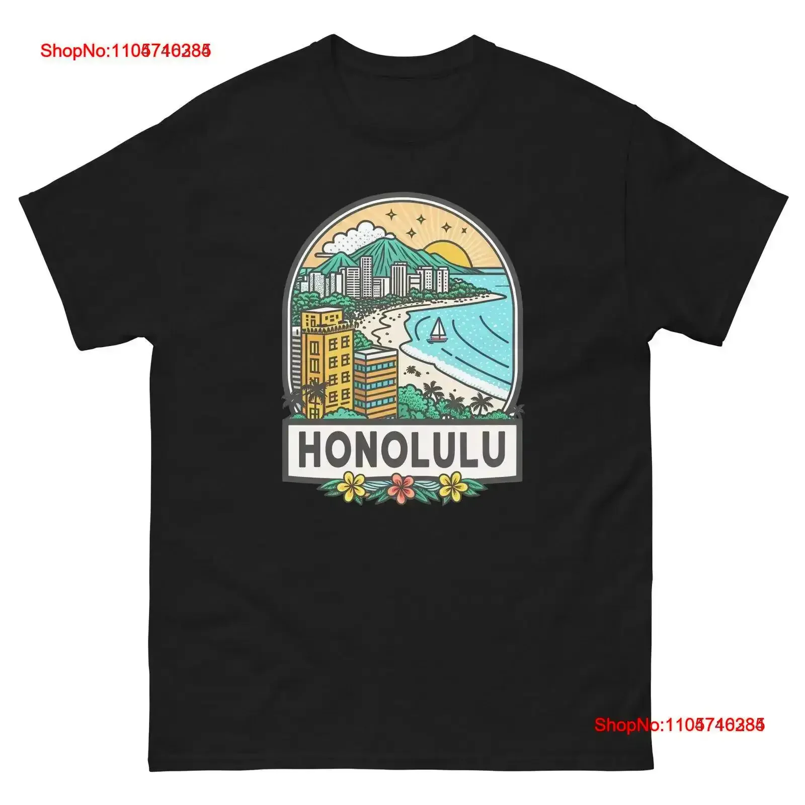 Honolulu World Travel Urban Area City T Shirt vintage Washed streetwear Comfortable graphic Casual Versatile Stylish vintage