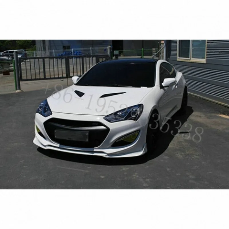 for Hyundai USA Warehouse  Coupe Rohens Genesis 2013 -15 Only M&S Fiber Glass Unpainted Front Bumper Lip (3Pcs)