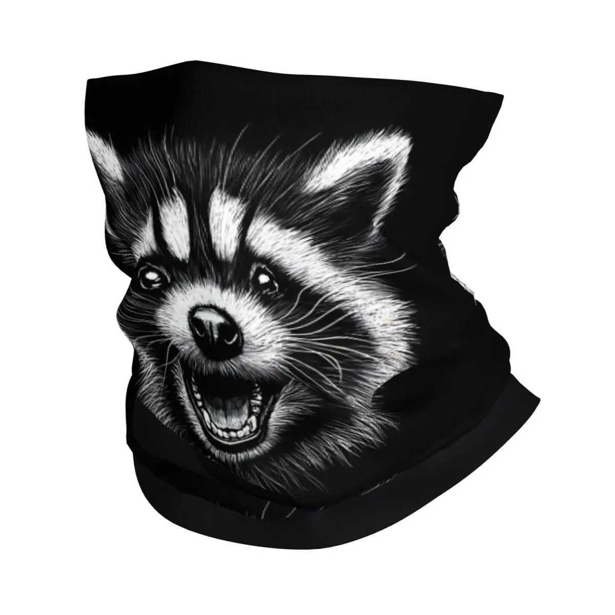 Laughing Raccoon Bandana Neck Cover Wrap Scarf Balaclava Cycling Unisex Adult Breathable