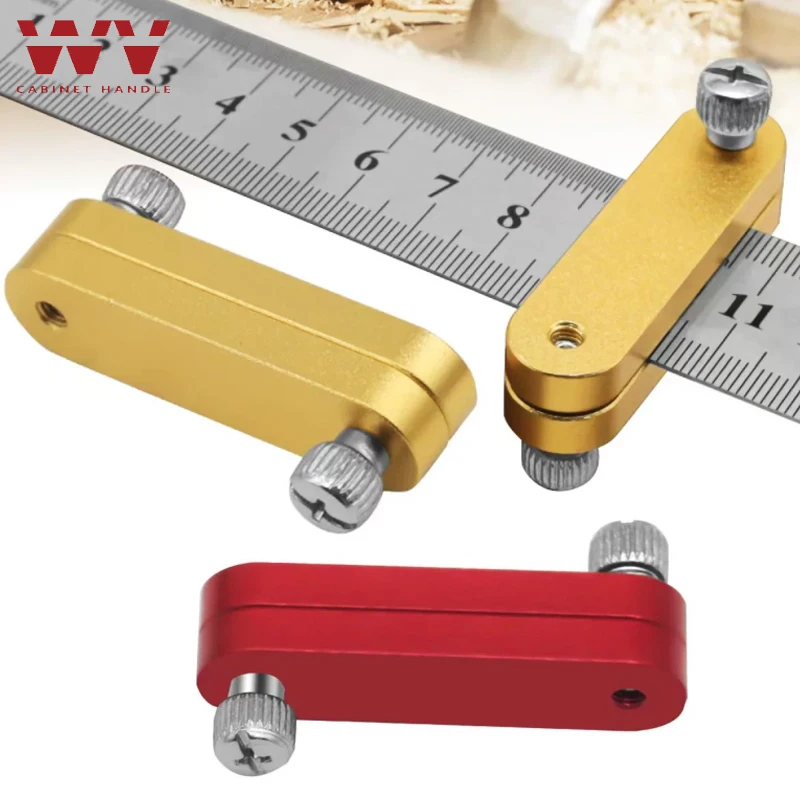 Woodwork Protable Accurate Positioning Woodworking Tools Carpentry Steel Ruler Positioning Limit Block Measuring Marking Gauge