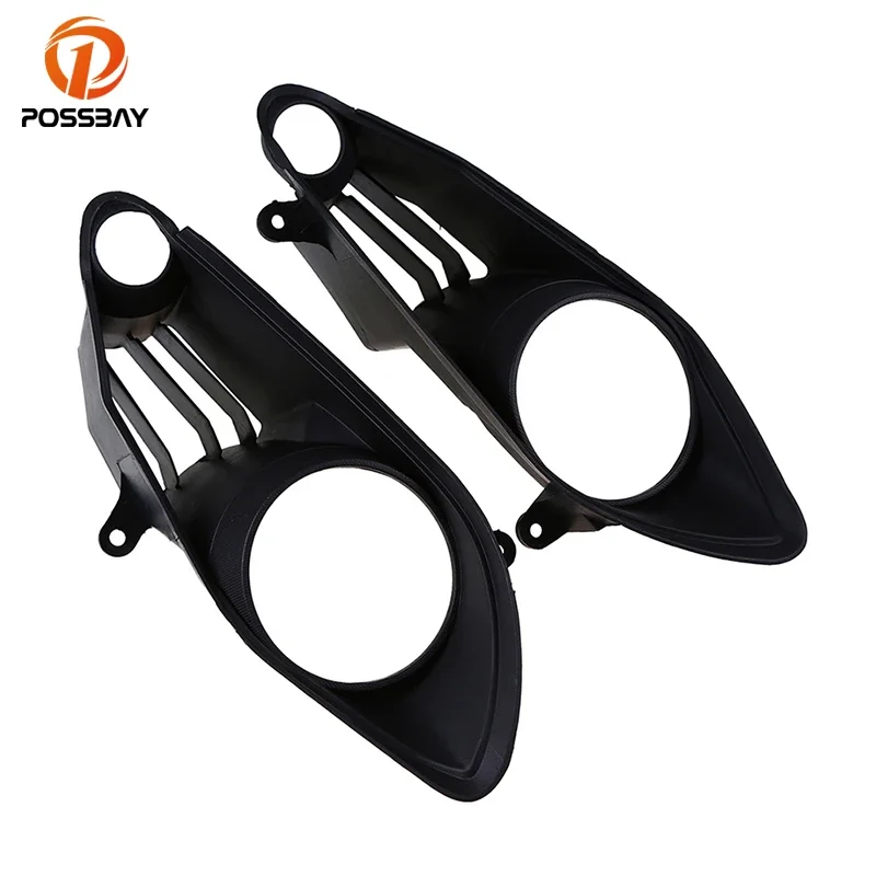 

1 Pair Motorcycle Headlight Cover Black ABS Headlamp Front Cowl Fork Mount for Yamaha YZF R1 2009 2010 2011 Fairing Parts