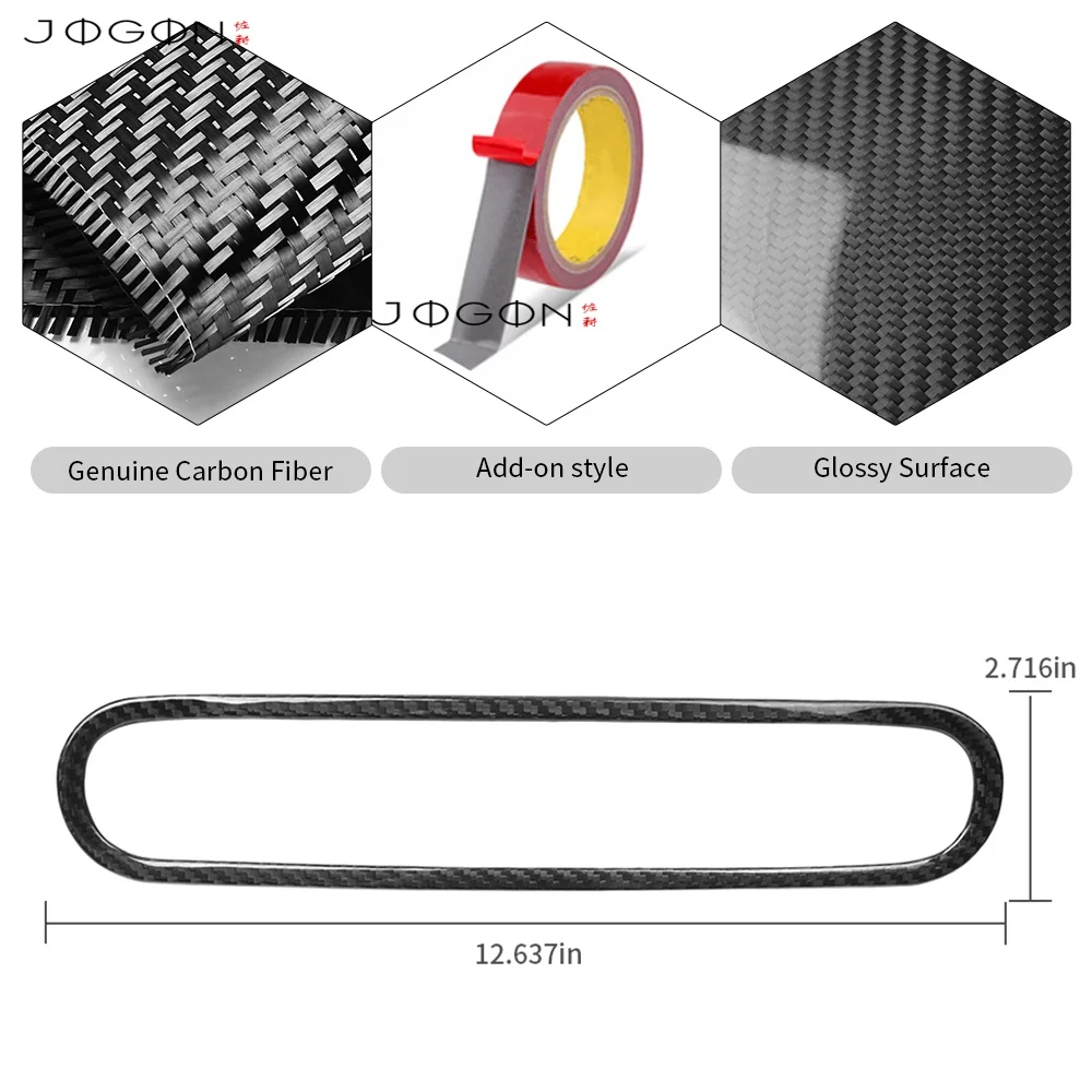 

For Hyundai KONA N KONA N Line 2022 2023 Car Inner Center Ventilator Grille Protective Decoration Panel 100% Carbon Fiber Parts