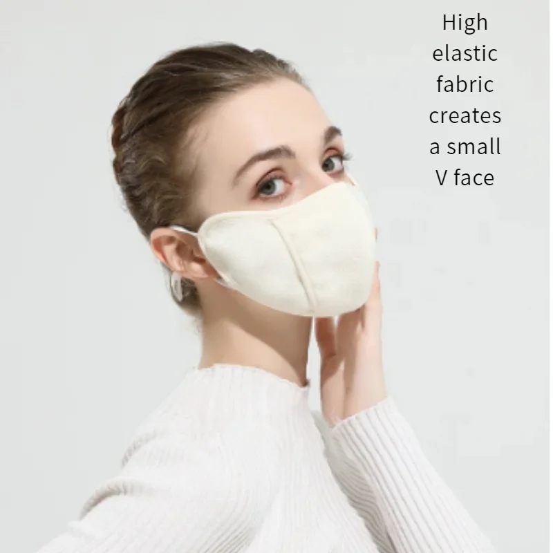 Winter Austenitic Fleece Thermal Mask For Women Thickened Cold Resistant Warm Windproof Breathable Face Mask Eye Protection