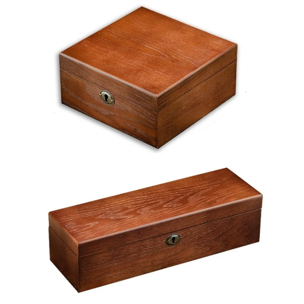 

Ретро 6-слотовая коробка для часов с замком, держатель для часов, органайзер, витрина для часов, деревянная роскошная коробка для хранения часов, наручные часы