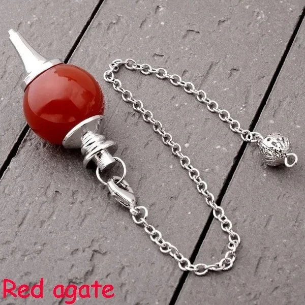 Reiki Healing Chakra Slinger Hangers Lucky Crystal Quartz Stone Slinger Hanger Met Zilverkleurige Bal Ketting Hypnose Voor Ketting