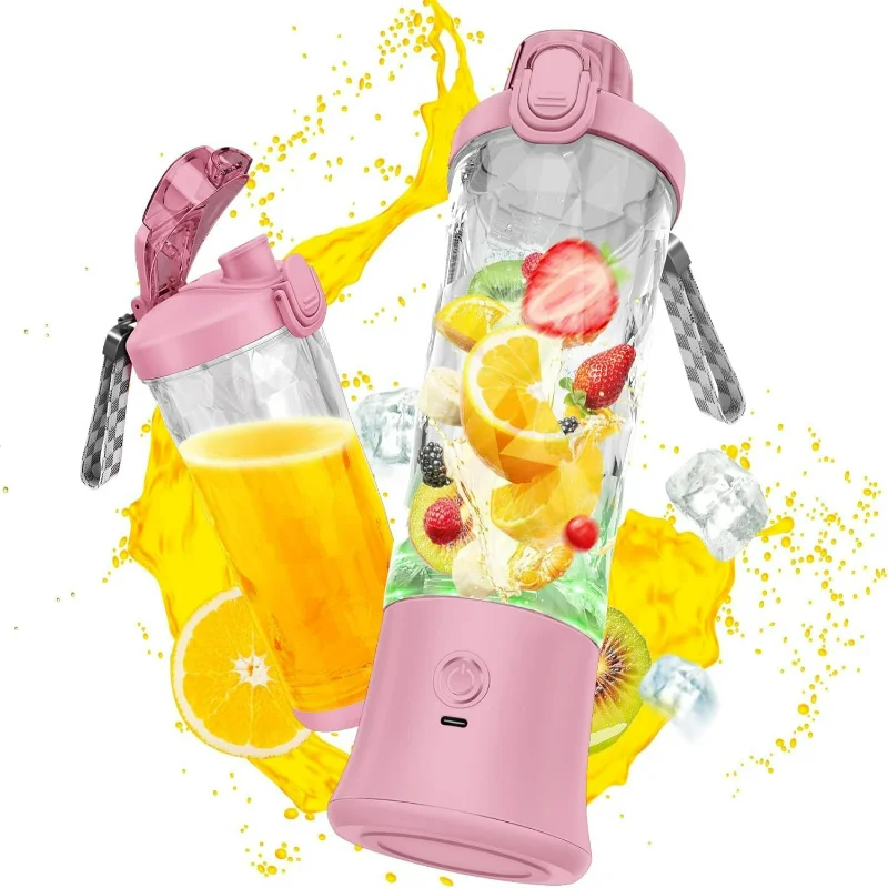 Convenient and Portable Personal Blender - Compact 2-Pack of Mini Smoothie Blenders for Delicious Shakes Smoothies Anywhere