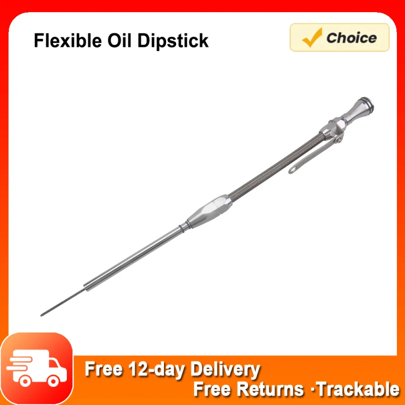 Flexible Engine Oil Dipstick Replacement for Chevy SBC 267/305/350/400 4.4/5.7/6.6 Flexible Oil Dipstick