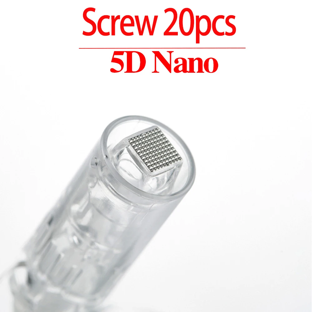 Schraubkartuschen für Microneedling Derma Pen 10/20/50 Stück Mikronadeln für Schönheitspflege 9/12/24/36/42 Pin Round Nano 3D 5D