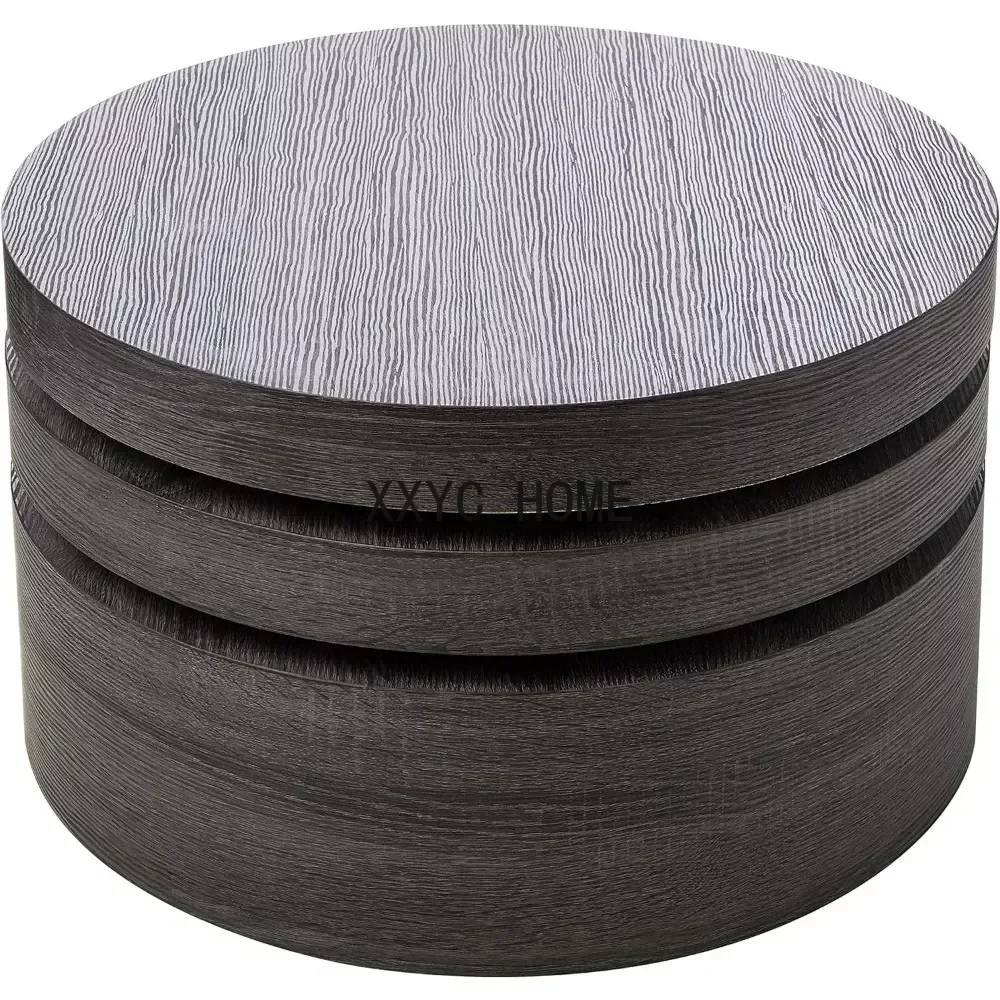 

Small oval module of coffee table rotatable, black