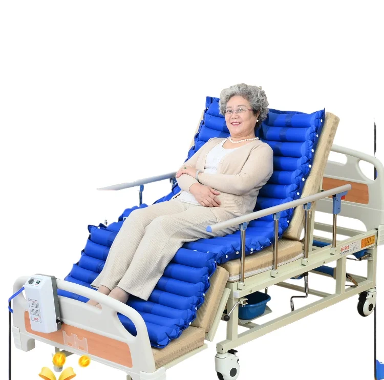 Elderly medical bed with multifunctional function for defecation and defecation