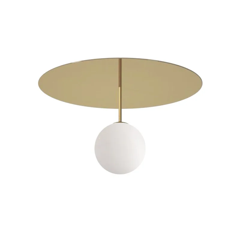 Modern LED Minimalist Bedroom Ceiling Lamp American Corridor Aisle Counter Bar Living Roon Designer’s Ceiling Light White Glass